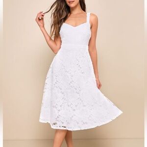 Lulus White Lace Dress